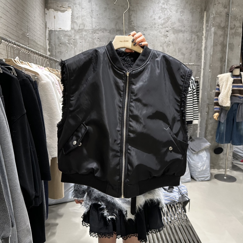 JUNI東大門㊣實拍女士新款推薦熱賣休閑職業真品馬甲里外穿my juni馬甲圖色2