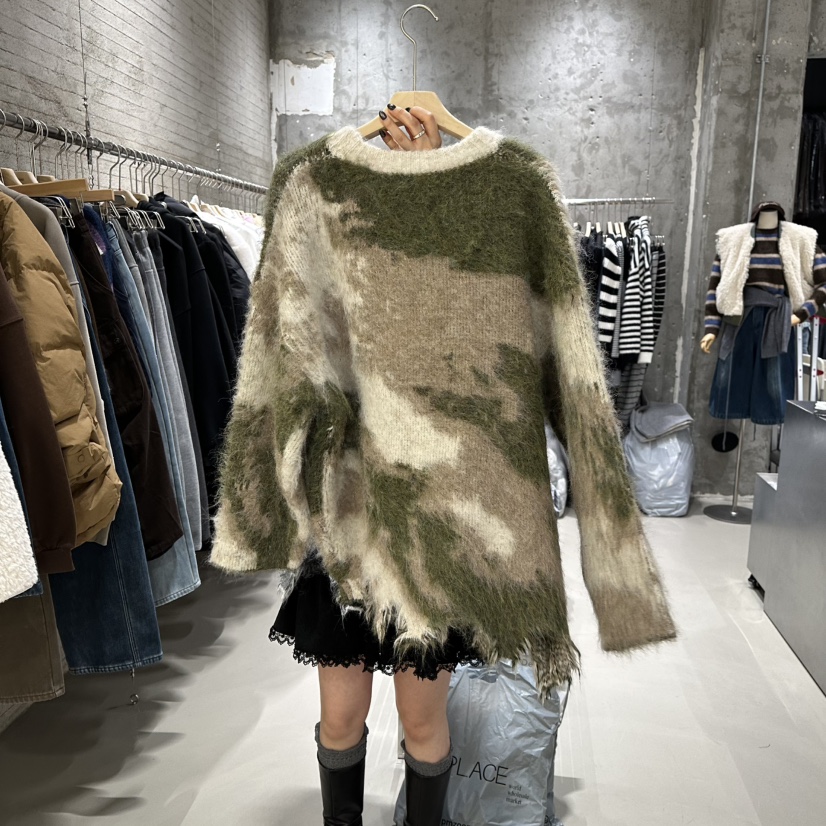 JUNI韓國直郵㊣女士新款時尚熱賣25秋冬真品針織衫不含腰帶my juni針織衫