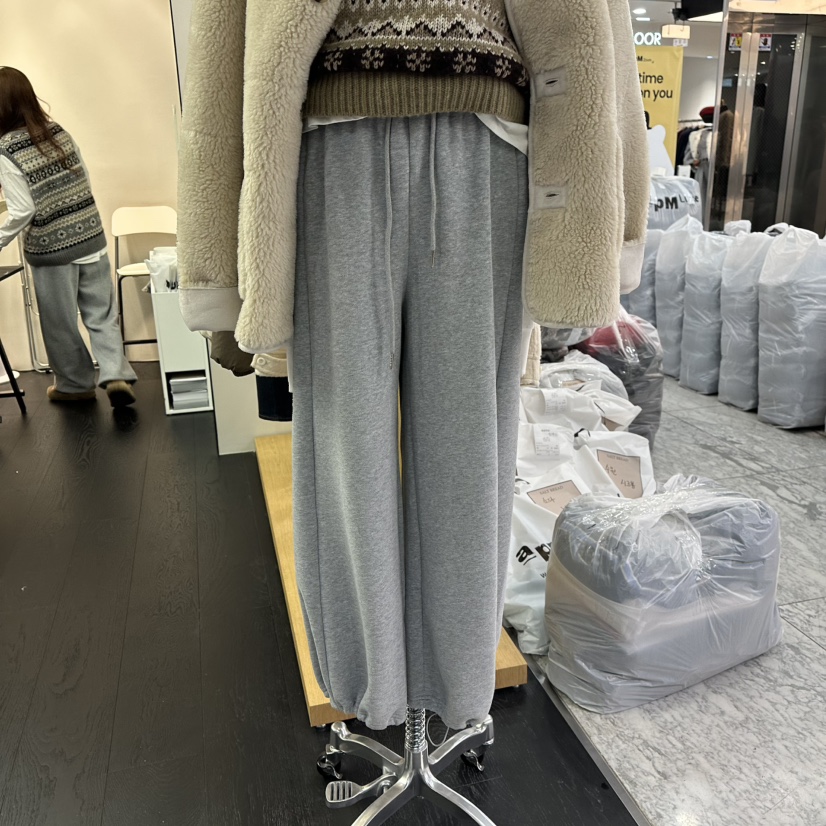 SALT BREAD韓國直郵㊣女裝新品休閑職業時尚真品休閑褲加絨SALT BREAD休閑褲圖色2