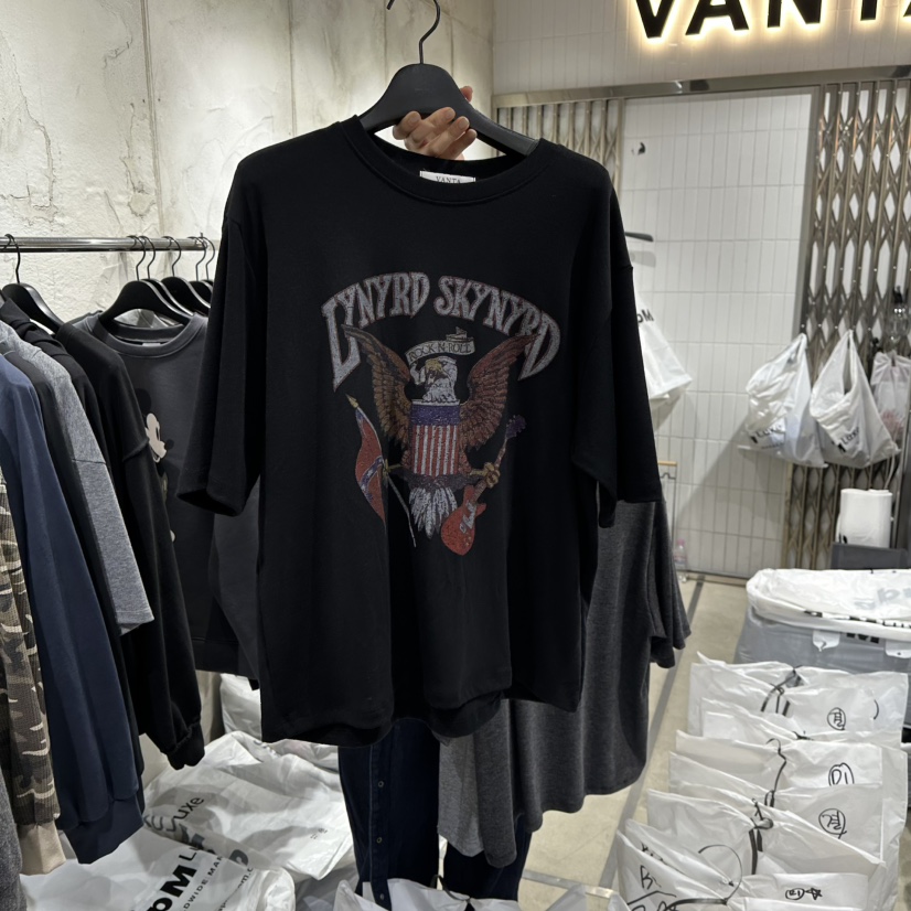 VANTA韓國代購㊣女裝新款人氣真品熱賣時尚休閑25秋冬職業T恤VANTAT恤圖色3