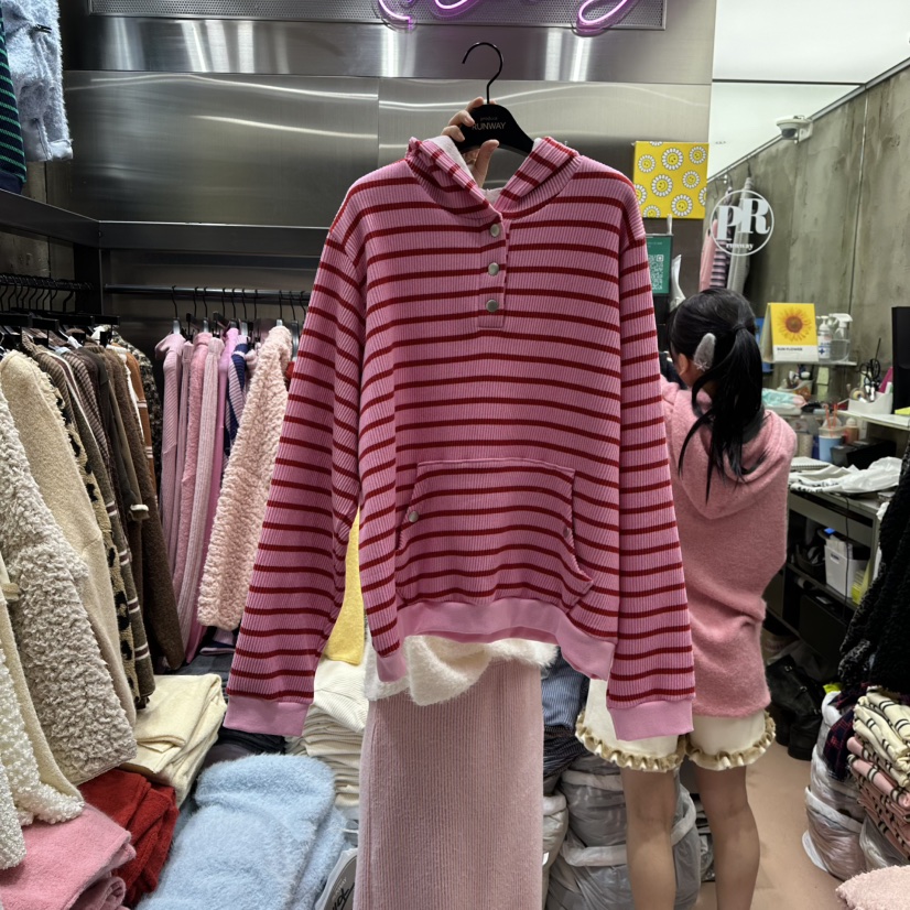 RUNWAY-런웨이韓國直郵㊣女士新品熱賣真品時尚針織衫加絨RUNWAY針織衫圖色1