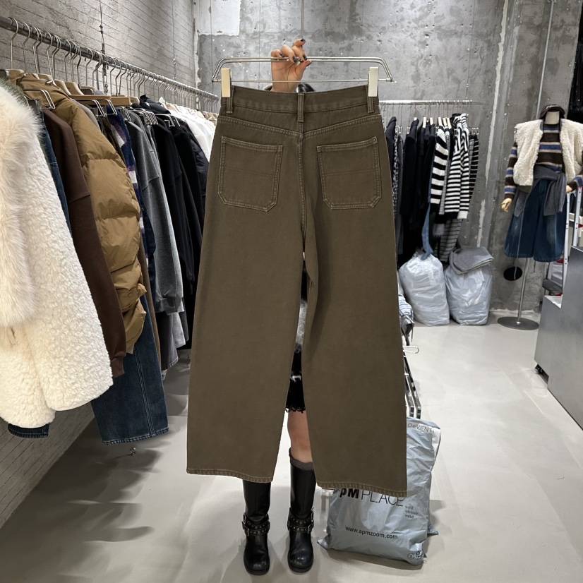 JUNI韓國代購㊣女士新款推薦真品人氣熱賣職業休閑牛仔褲加絨my juni牛仔褲