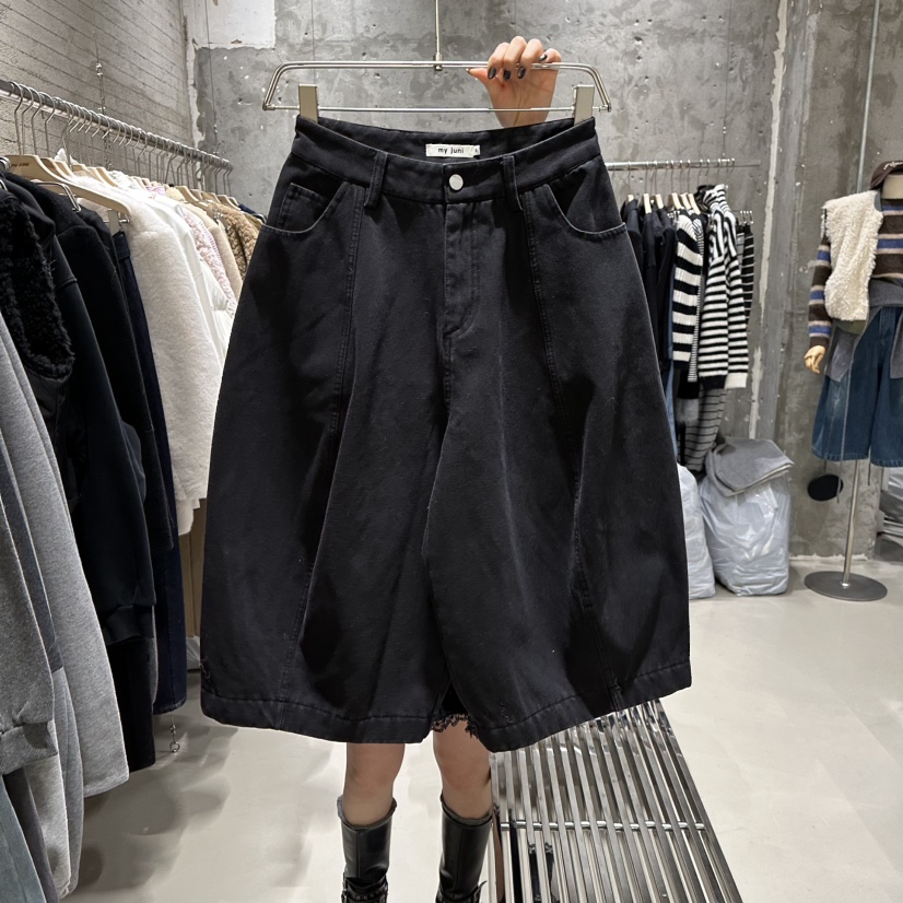 JUNI東大門㊣直郵女士新品人氣25秋冬職業推薦時尚短褲加絨my juni短褲圖色2