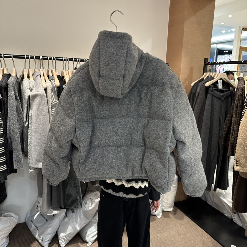 LE BUTTER韓國直郵㊣女士新款熱賣25秋冬短款羽絨服羊毛鴨絨LE BUTTER短款羽絨服