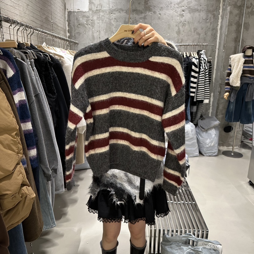 JUNI韓國直郵㊣女士新品推薦真品熱賣職業時尚25秋冬針織衫my juni針織衫圖色2