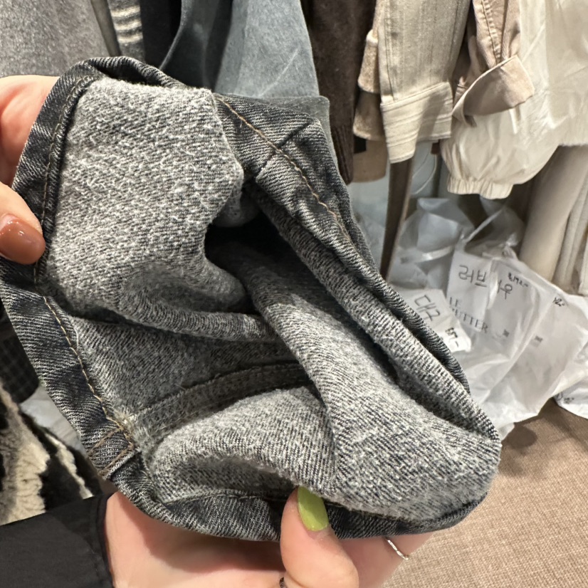 LE BUTTER韓國直郵㊣女裝新款人氣真品推薦熱賣牛仔褲拉絨LE BUTTER牛仔褲