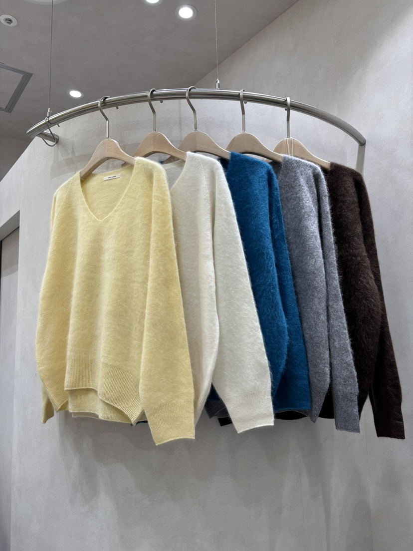 WHO IS SHE韓國直郵㊣女裝新款真品休閑職業針織衫安哥拉V領WHO IS SHE針織衫