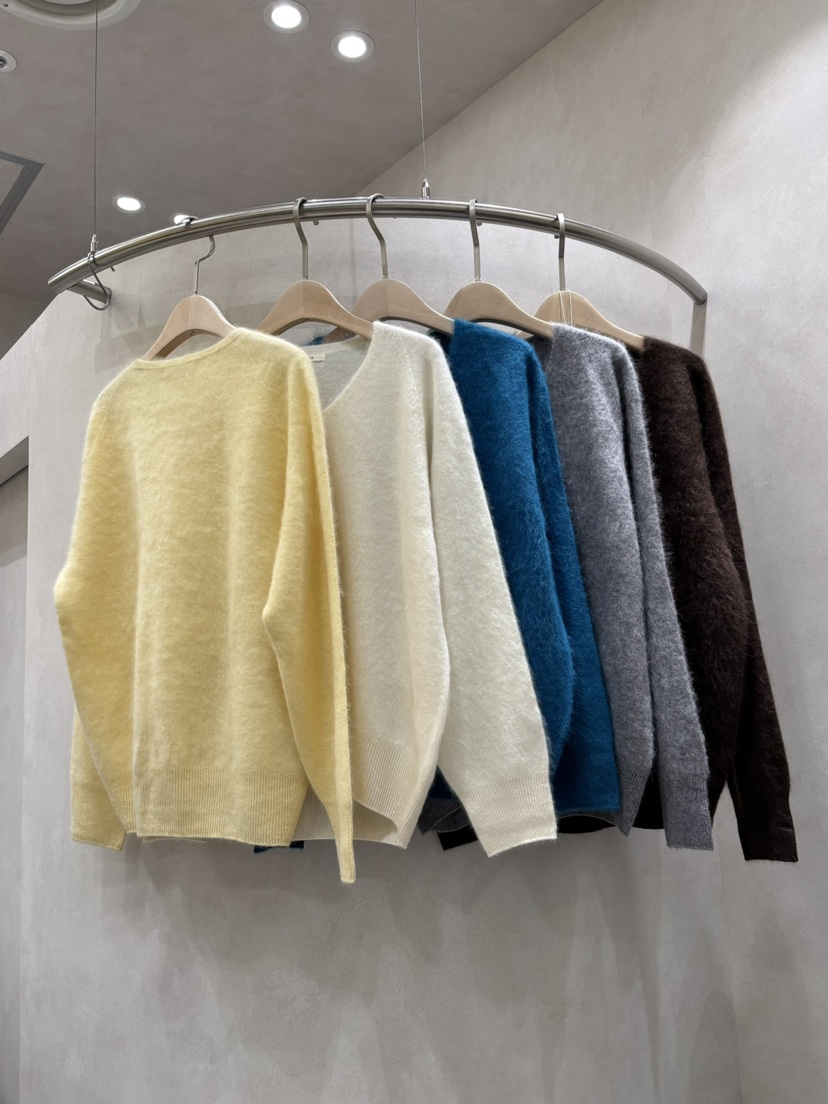 WHO IS SHE韓國直郵㊣女裝新款真品休閑職業針織衫安哥拉V領WHO IS SHE針織衫