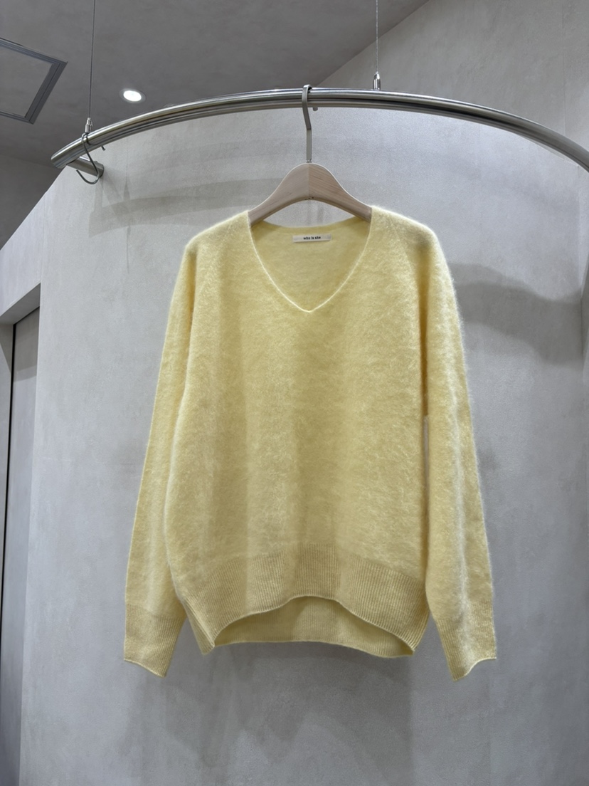 WHO IS SHE韓國直郵㊣女裝新款真品休閑職業針織衫安哥拉V領WHO IS SHE針織衫圖色2