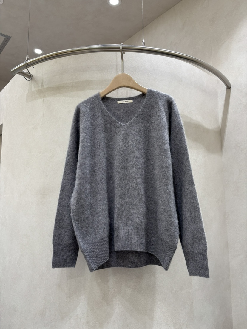 WHO IS SHE韓國直郵㊣女裝新款真品休閑職業針織衫安哥拉V領WHO IS SHE針織衫圖色3