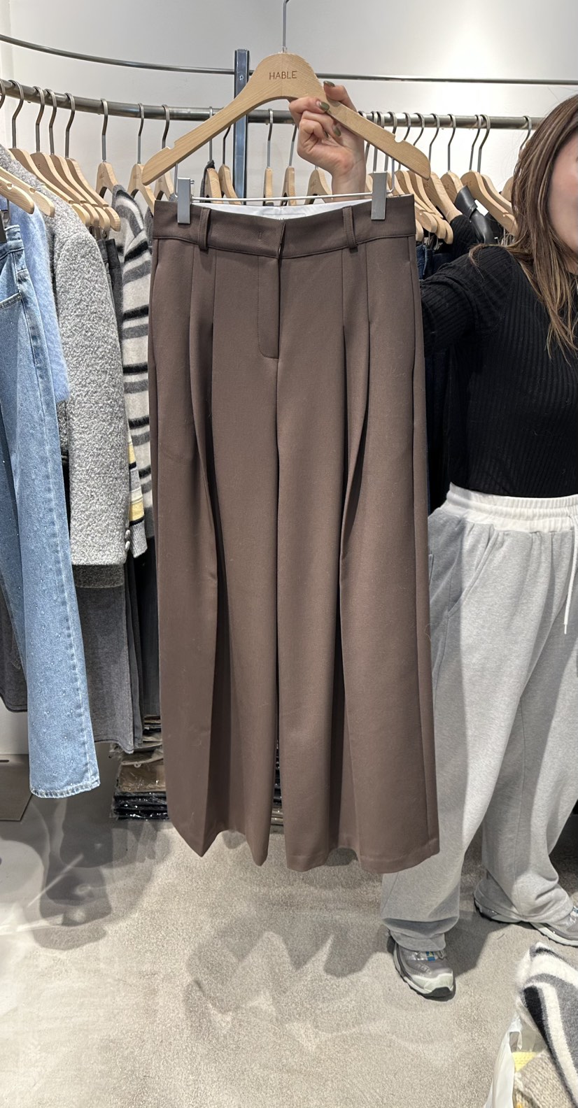 HABLE韓國代購㊣女裝新款推薦真品職業25秋冬人氣時尚休閑褲HABLE休閑褲圖色2
