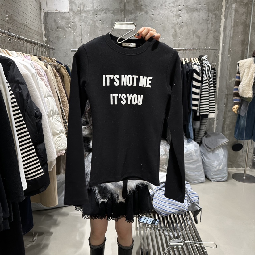 JUNI東大門㊣代購女士新款熱賣真品25秋冬時尚推薦職業長袖T恤my juni長袖T恤圖色2