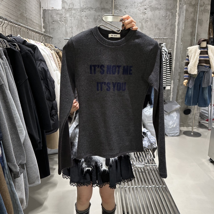 JUNI東大門㊣代購女士新款熱賣真品25秋冬時尚推薦職業長袖T恤my juni長袖T恤圖色4