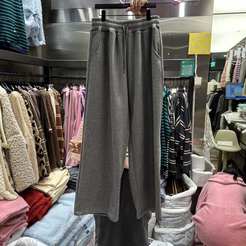 RUNWAY-런웨이東大門㊣實拍女士新款熱賣25秋冬休閑褲加絨RUNWAY休閑褲圖色2