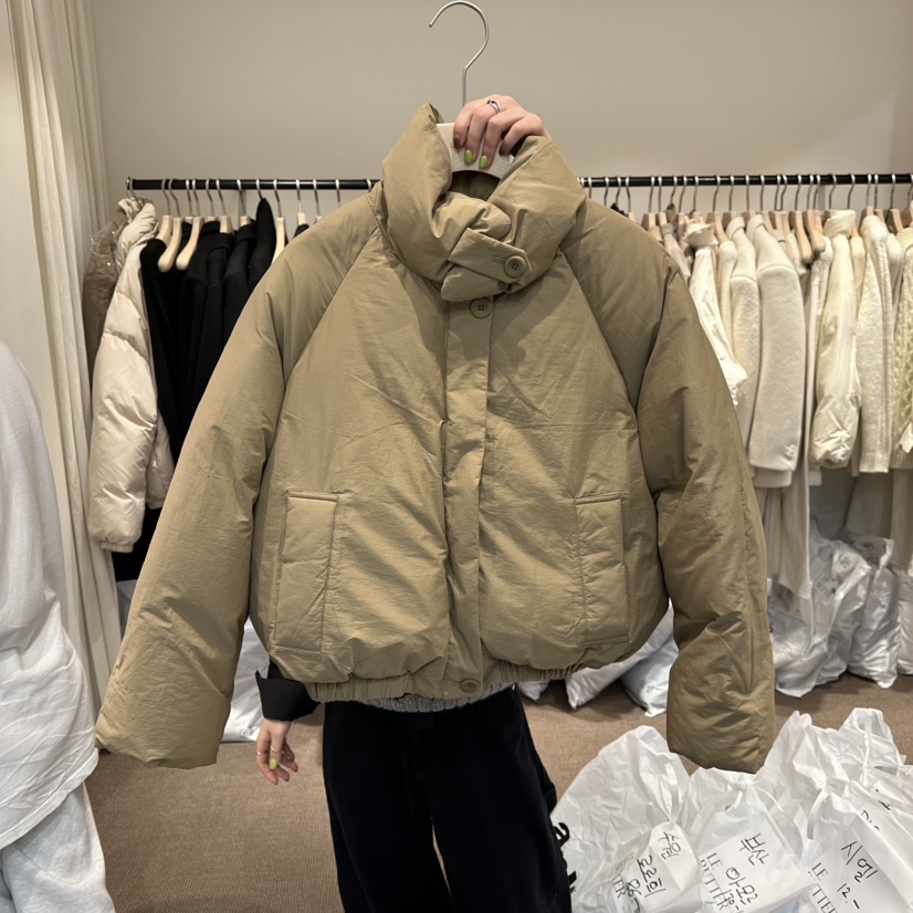 LE BUTTER東大門㊣實拍女士新品休閑職業短款羽絨服紐扣鵝絨LE BUTTER短款羽絨服圖色2