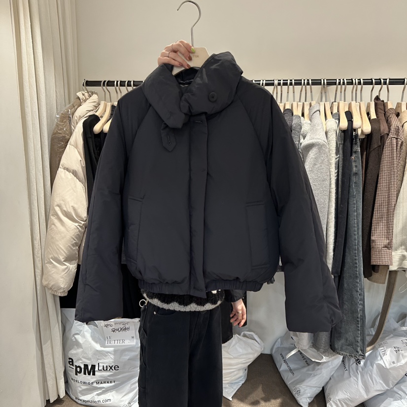 LE BUTTER東大門㊣實拍女士新品休閑職業短款羽絨服紐扣鵝絨LE BUTTER短款羽絨服圖色3
