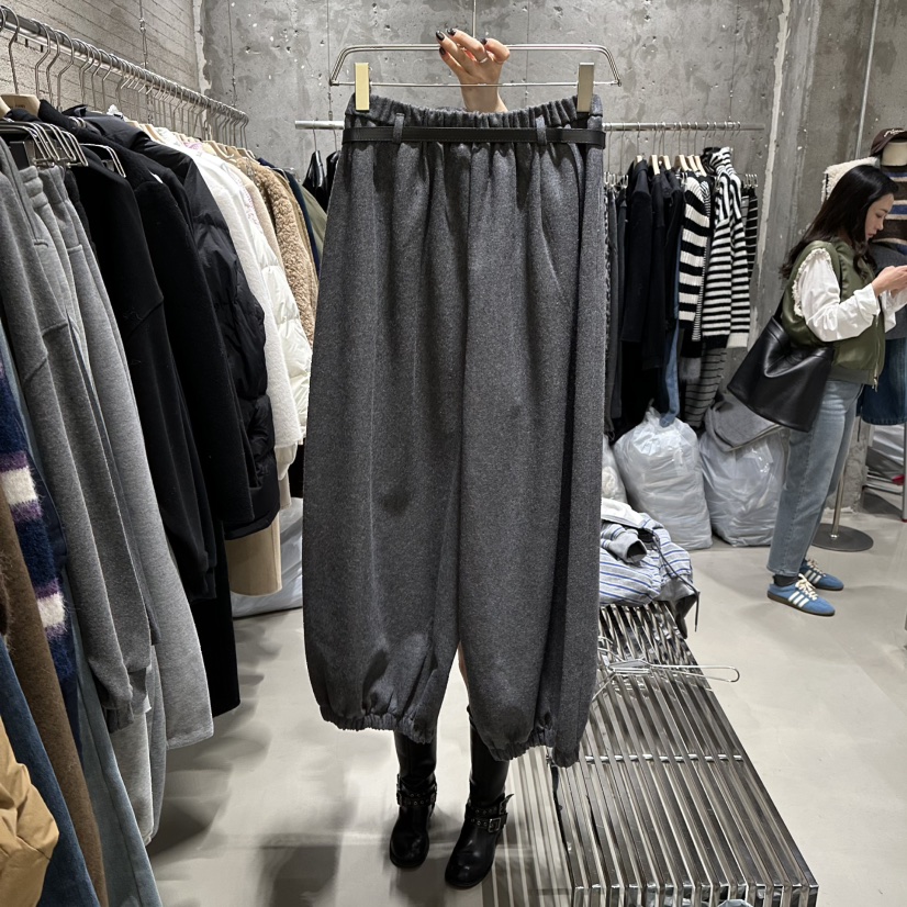 JUNI東大門㊣實拍女裝新款時尚25秋冬人氣推薦休閑褲不含腰帶my juni休閑褲