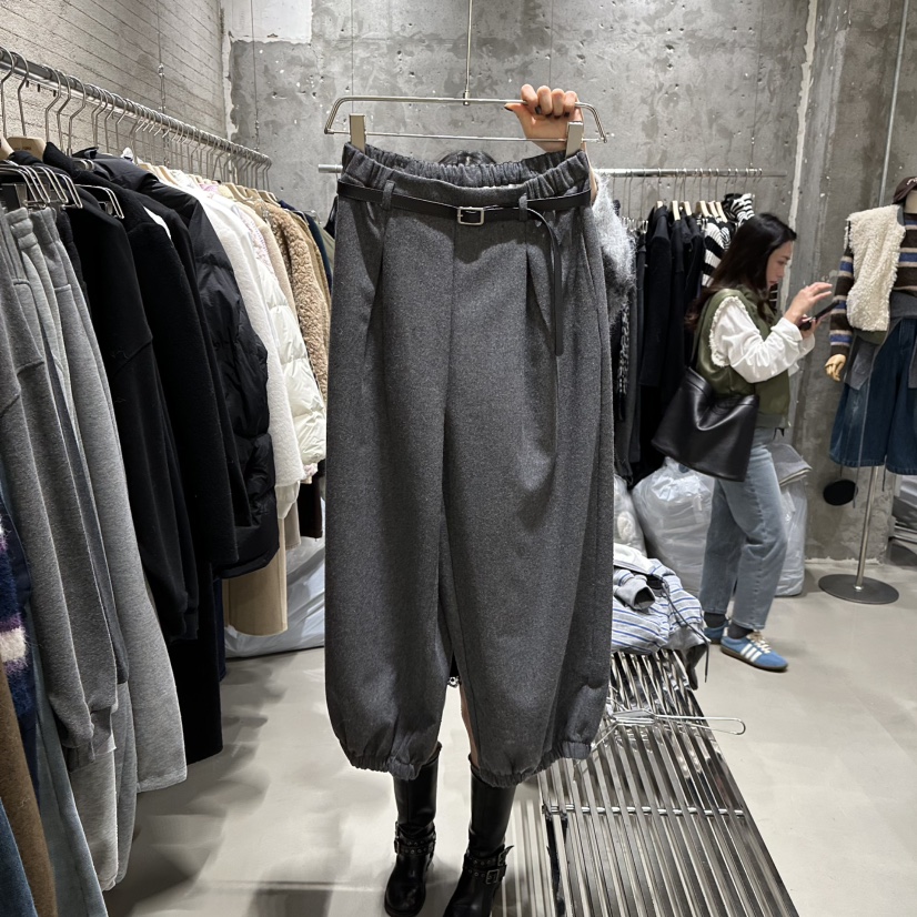 JUNI東大門㊣實拍女裝新款時尚25秋冬人氣推薦休閑褲不含腰帶my juni休閑褲圖色2