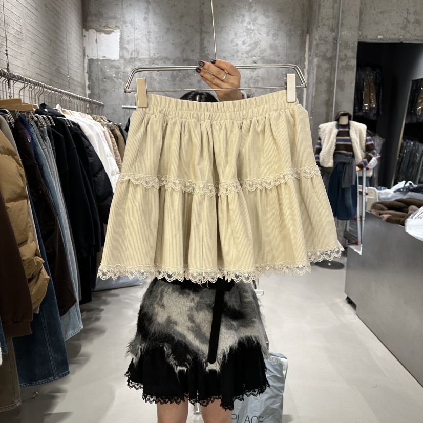 JUNI東大門㊣實拍女士新款職業25秋冬熱賣推薦時尚裙褲蕾絲my juni裙褲