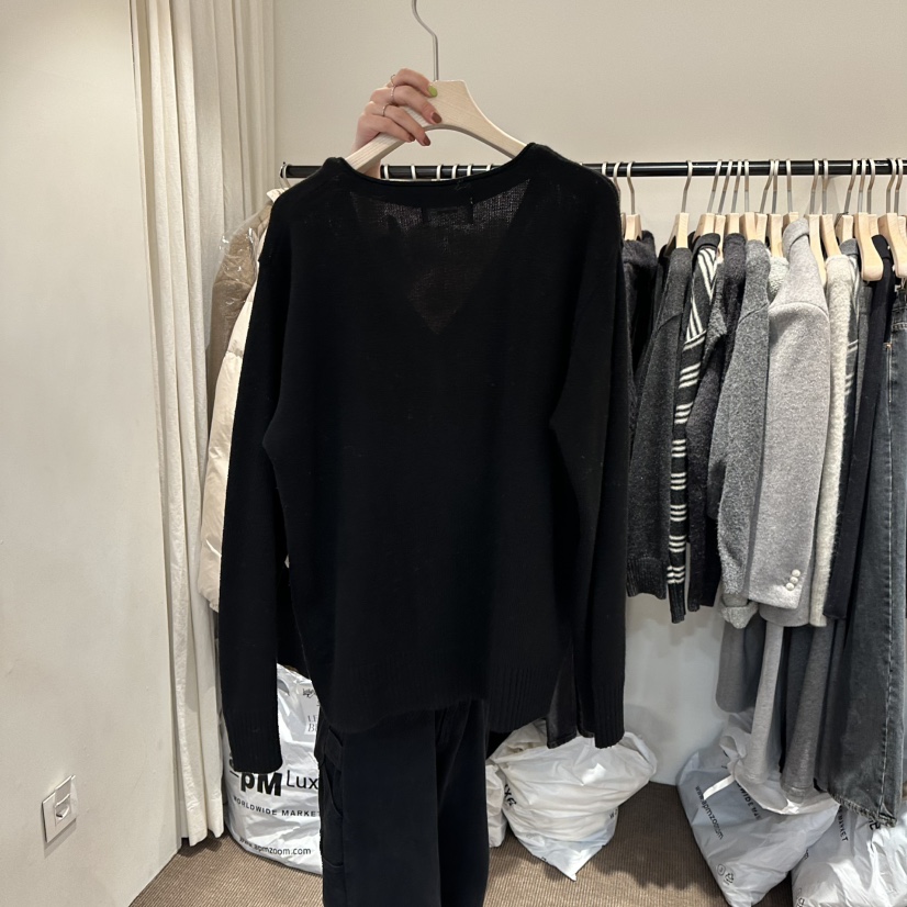 LE BUTTER東大門㊣實拍女士新款職業推薦針織衫V領羊毛開衫LE BUTTER針織衫