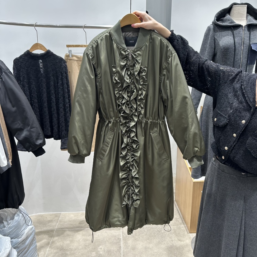 ENVY韓國代購㊣女裝新款熱賣休閑時尚25秋冬人氣真品長款風衣ENVY長款風衣圖色1