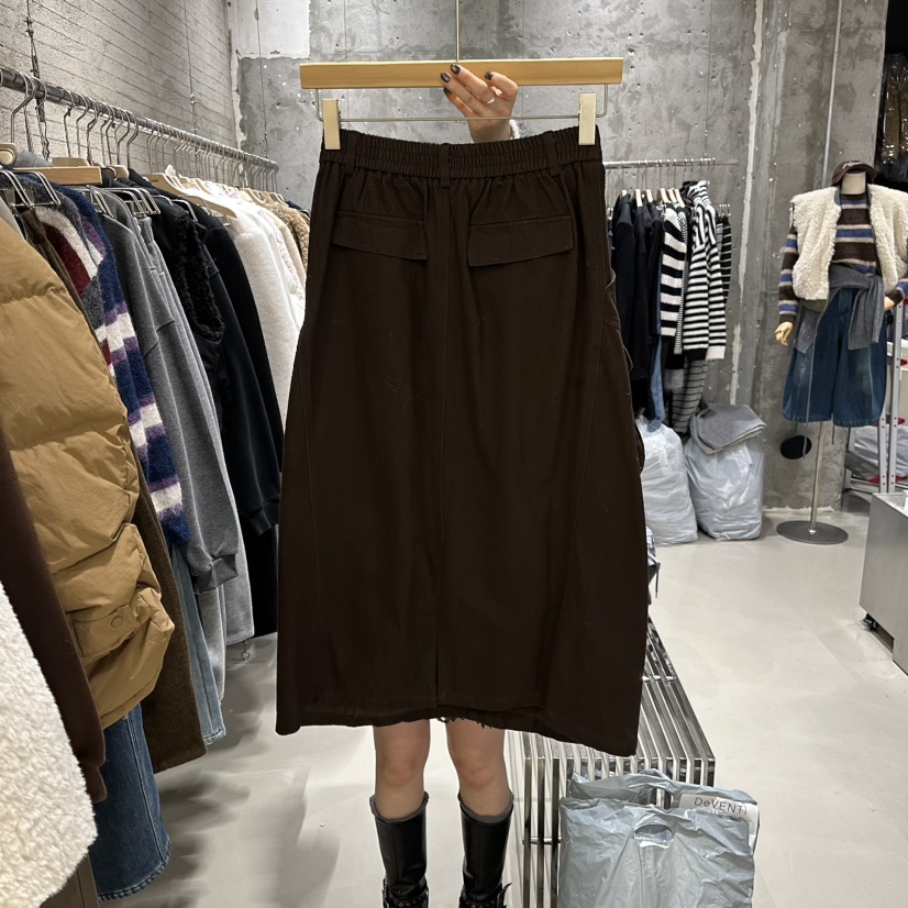 JUNI韓國直郵㊣女士新品職業熱賣真品時尚人氣長裙加絨羊毛my juni長裙