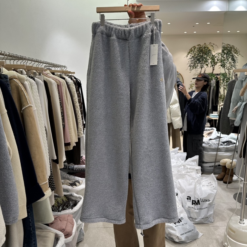 GRACIA韓國直郵㊣女裝新款25秋冬真品職業時尚休閑褲加絨羊毛GRACIA休閑褲圖色2