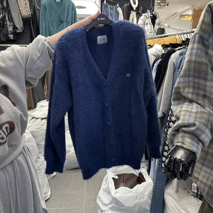 A-DEL韓國代購㊣女士新款時尚真品25秋冬休閑職業針織衫開衫A-DEL針織衫圖色2