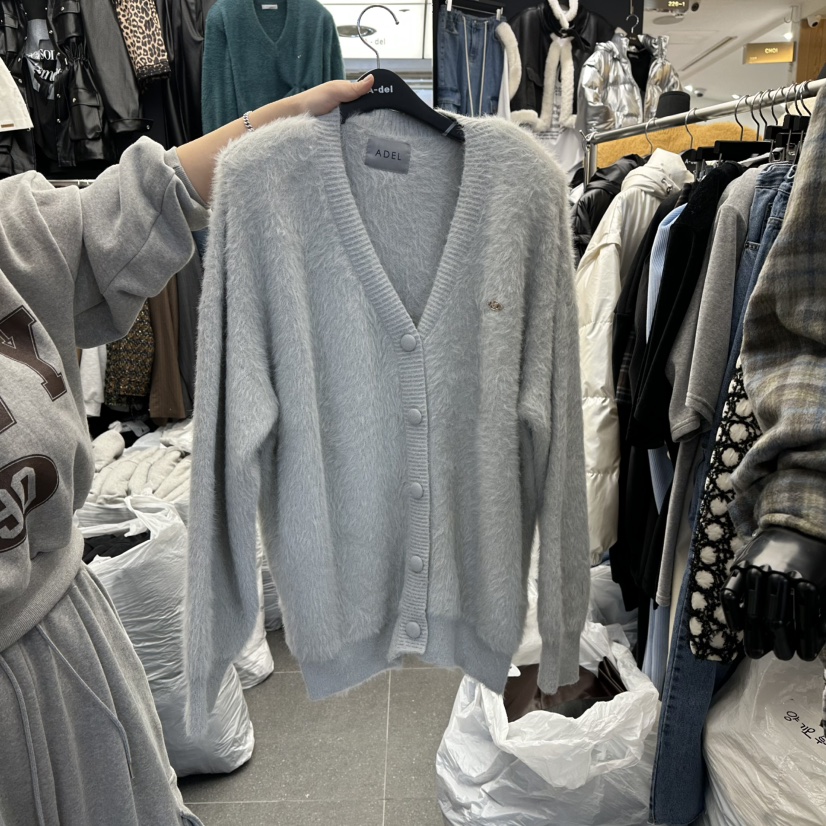 A-DEL韓國代購㊣女士新款時尚真品25秋冬休閑職業針織衫開衫A-DEL針織衫圖色4