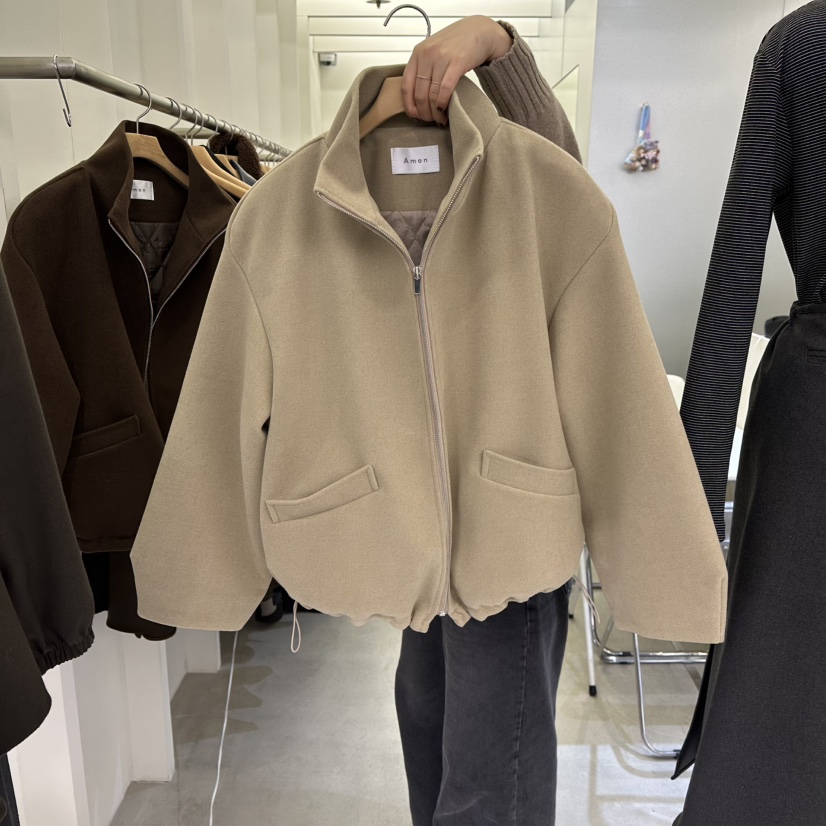 AMON韓國代購㊣女裝新款時尚人氣真品25秋冬職業休閑推薦夾克AMON夾克圖色1