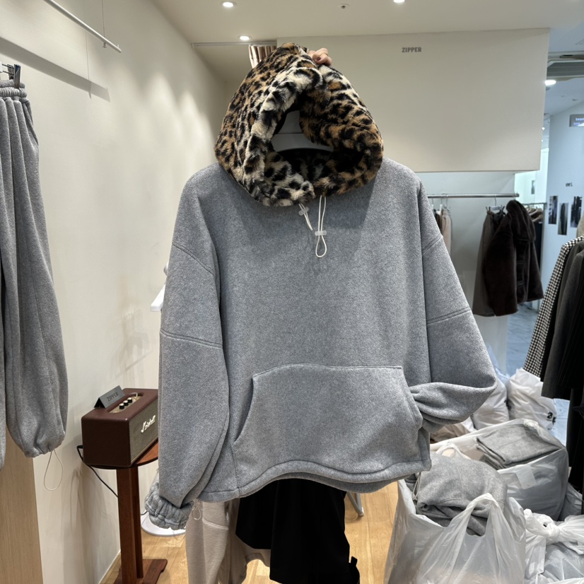 ZIPPER東大門㊣代購女士新款真品衛衣假兩件連帽衫加絨保暖ZIPPER衛衣圖色1