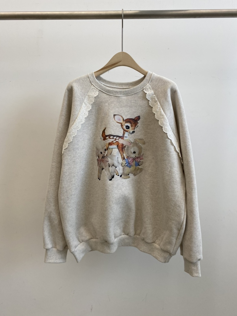 COCOMATON東大門㊣實拍女士新品真品時尚25秋冬衛衣加絨羊毛COCOMATON衛衣圖色1