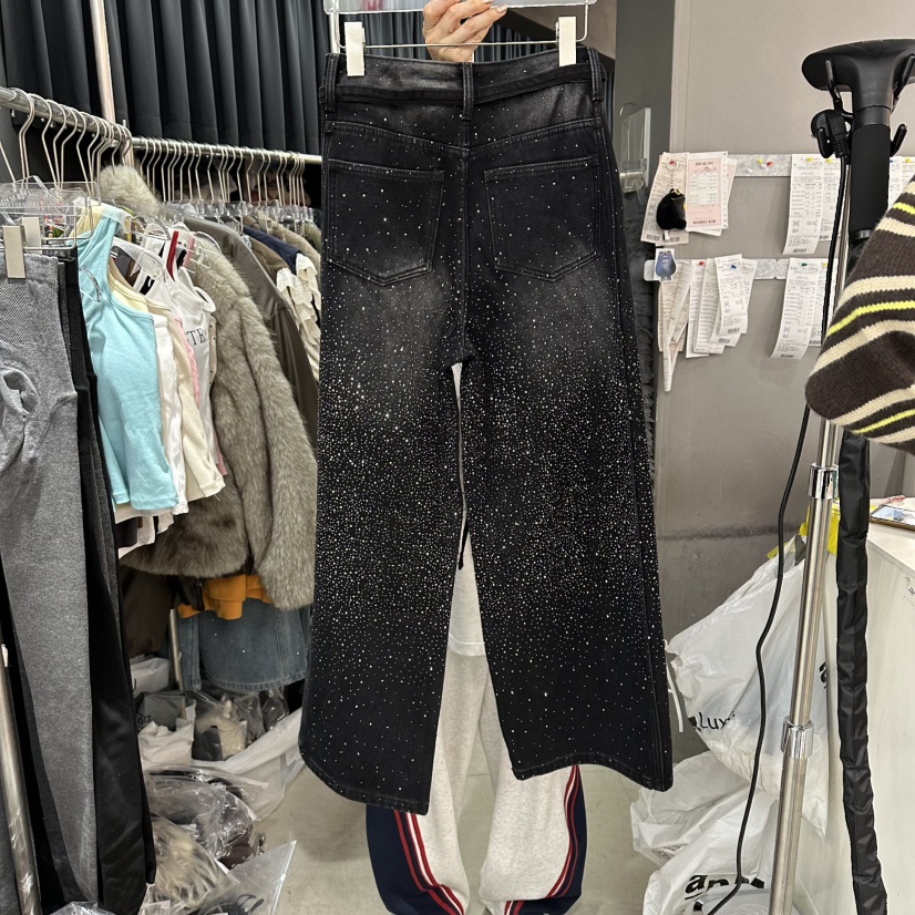 MOMAZU東大門㊣代購女裝新品職業推薦熱賣真品25秋冬牛仔褲加絨MOMAZU牛仔褲