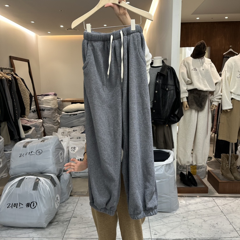 NOPSIS東大門㊣直郵女士新品職業推薦25秋冬熱賣休閑褲抓絨NOPSIS休閑褲圖色1