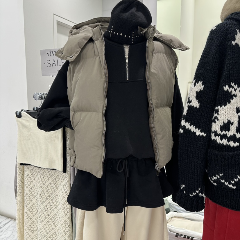 VIVEL東大門㊣實拍女士新款時尚休閑25秋冬職業人氣衛衣加絨VIVEL衛衣圖色2