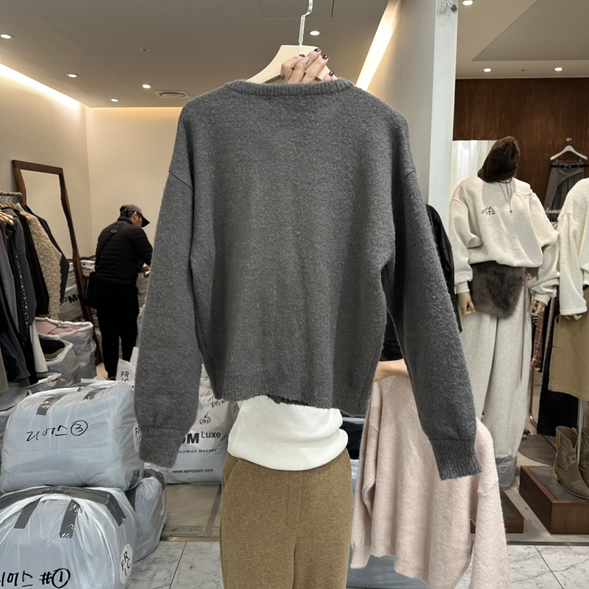 NOPSIS東大門㊣實拍女士新品時尚25秋冬推薦毛衣不含內搭開衫NOPSIS毛衣