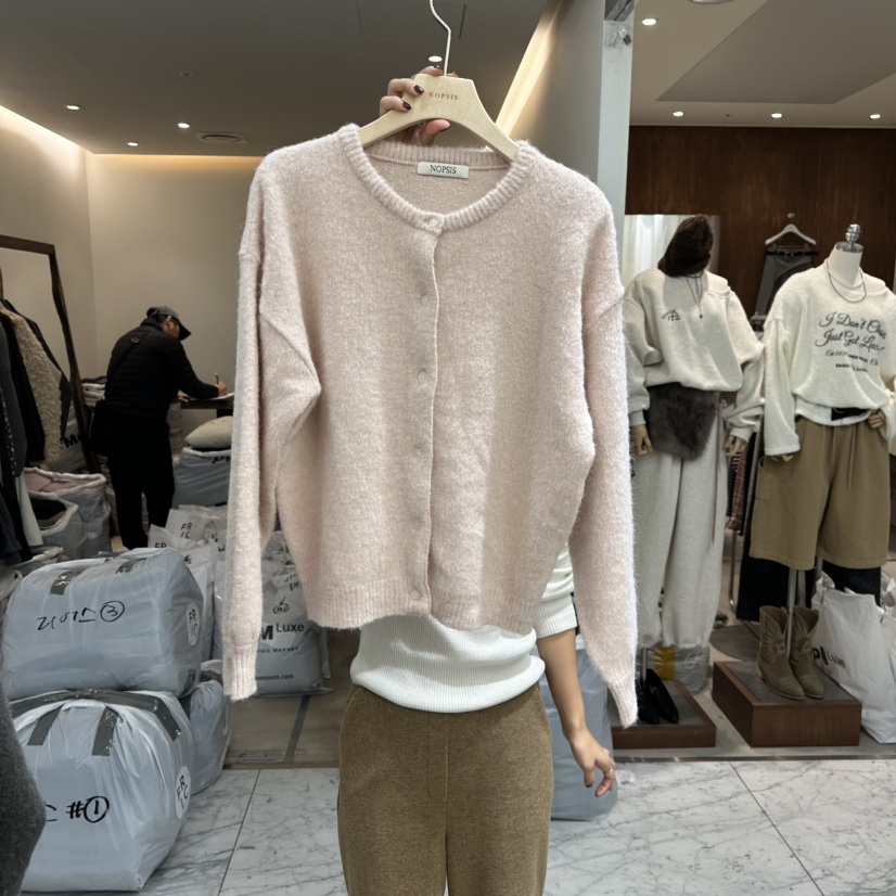 NOPSIS東大門㊣實拍女士新品時尚25秋冬推薦毛衣不含內搭開衫NOPSIS毛衣圖色1