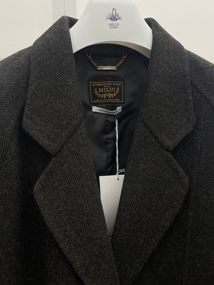 MILUI東大門㊣實拍女裝新品熱賣職業真品人氣休閑中長款大衣MILUI中長款大衣