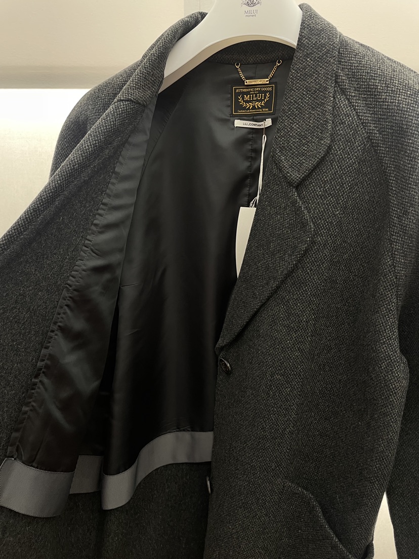 MILUI東大門㊣實拍女裝新品熱賣職業真品人氣休閑中長款大衣MILUI中長款大衣