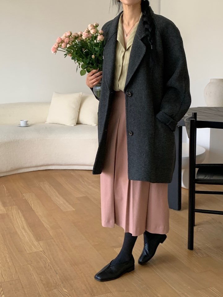 MILUI東大門㊣實拍女裝新品熱賣職業真品人氣休閑中長款大衣MILUI中長款大衣