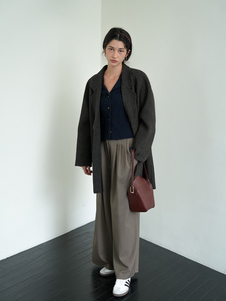 MILUI東大門㊣實拍女裝新品熱賣職業真品人氣休閑中長款大衣MILUI中長款大衣