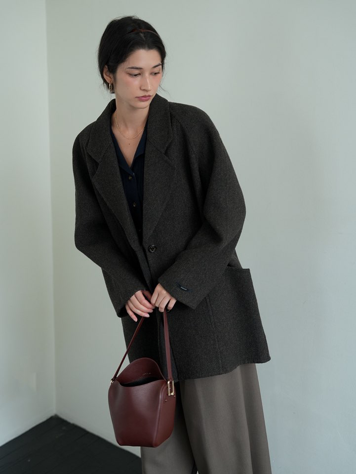 MILUI東大門㊣實拍女裝新品熱賣職業真品人氣休閑中長款大衣MILUI中長款大衣