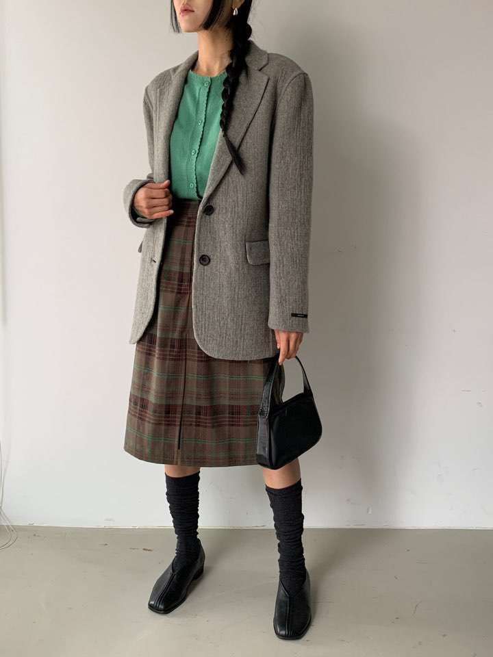 MILUI韓國直郵㊣女士新品職業真品人氣推薦25秋冬休閑短款大衣MILUI短款大衣