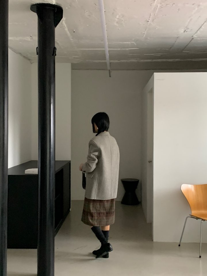 MILUI韓國直郵㊣女士新品職業真品人氣推薦25秋冬休閑短款大衣MILUI短款大衣