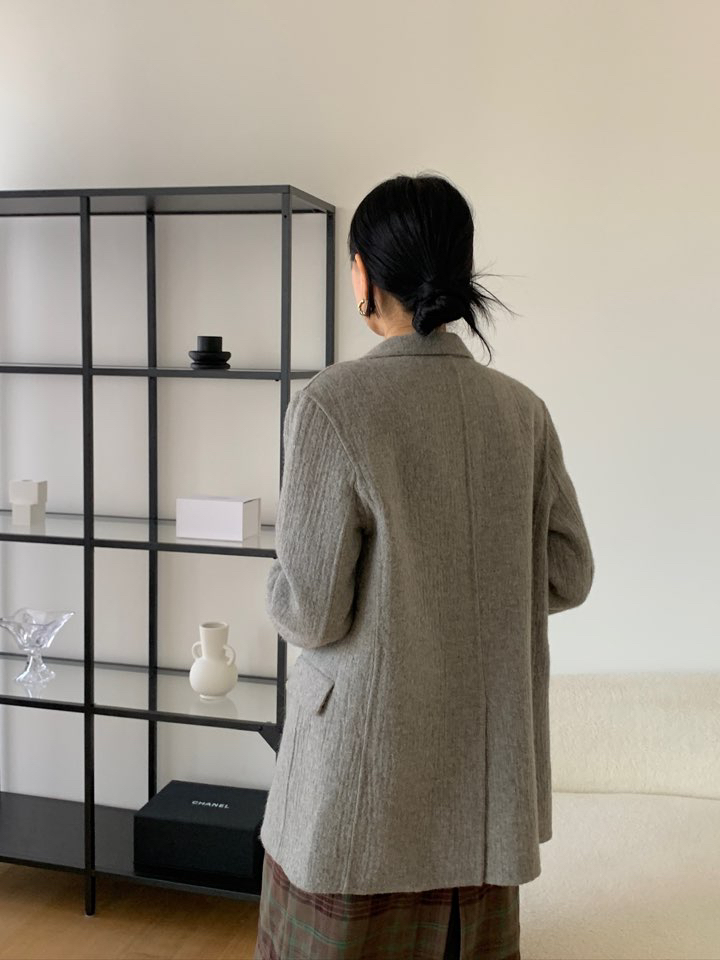 MILUI韓國直郵㊣女士新品職業真品人氣推薦25秋冬休閑短款大衣MILUI短款大衣