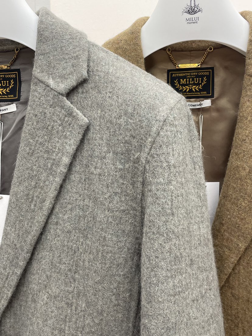 MILUI韓國直郵㊣女士新品職業真品人氣推薦25秋冬休閑短款大衣MILUI短款大衣