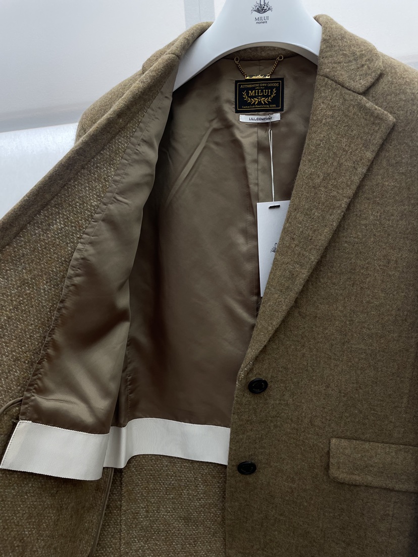 MILUI韓國直郵㊣女士新品職業真品人氣推薦25秋冬休閑短款大衣MILUI短款大衣