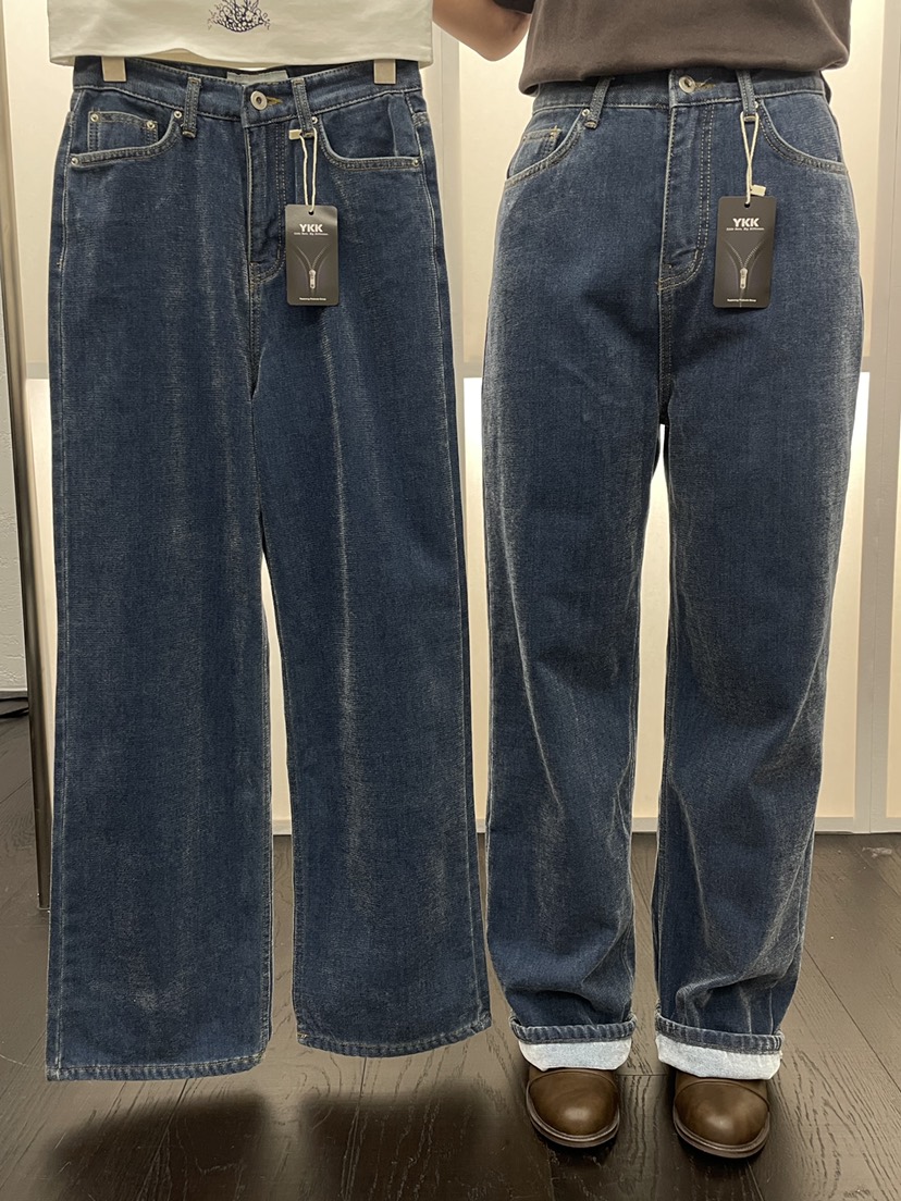 MILUI韓國代購㊣女裝新款人氣時尚休閑推薦熱賣25秋冬牛仔褲MILUI牛仔褲