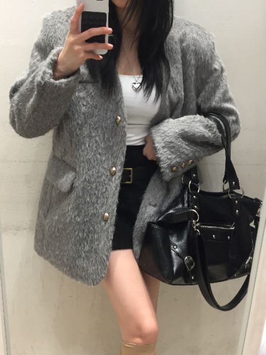 mars東大門㊣實拍女士新品時尚休閑熱賣人氣25秋冬夾克含腰帶mars夾克