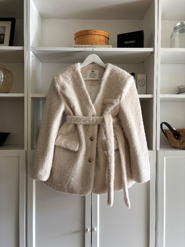 mars東大門㊣實拍女士新品時尚休閑熱賣人氣25秋冬夾克含腰帶mars夾克圖色1